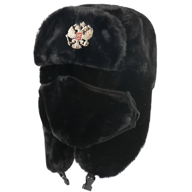 Army Military Soviet CCCP Ushanka Men&Women Winter Earflap Bomber Hat Warm Faux Fur Windproof Thermal hat Snow ski Caps