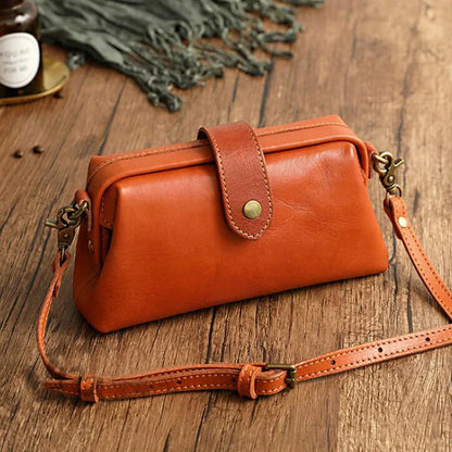 Women’s Genuine Leather Shoulder Bag 2024 Trendy Brand Small Buckle Messenger Bag Fashion Ladies Crossbody Bags Female Bolsas