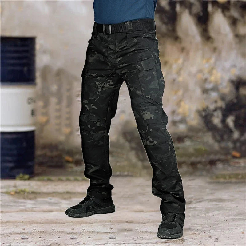 Plus Size 6XL Mens Tactical Pants Multiple Pocket Elasticity Military Urban Commuter Tacitcal Trousers Men Slim Fat Cargo Pants