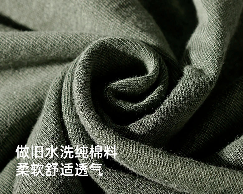 Summer New Short-Sleeved T-shirt Men 's Fashionable Mid-Length round Neck Pure Cotton Tops