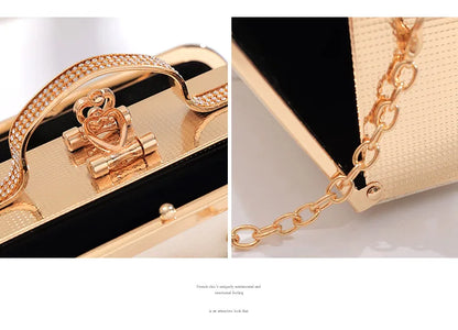 Evening Bags Women Clutch Bag High-end Leather Evening Wedding Bridal Handbag Pearl Flower Fashion Chain Party Packs