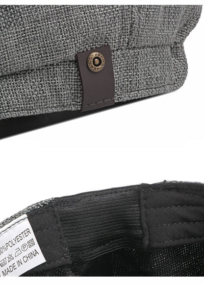NEW Newsboy Cap Men Spring Summer Octagonal Hat For Male British Herringbone Flat Caps Retro Eight Blade Hats Breathable