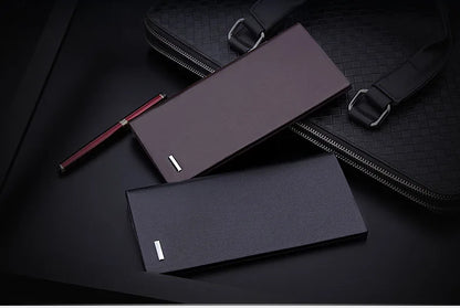 men's wallet microfiber leather long purse carteira masculina hombre billeteras thin porte 2022 men wallets of leather genuine