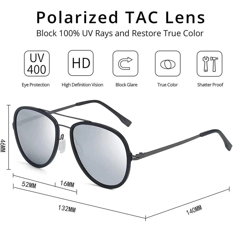 Classic Pilot Sports Sunglasses Women Polarized TAC Lens Mens Brand Designer Male Mirror UV400 Driving Sun Glasses