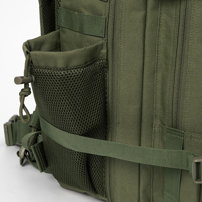 45L Tactical Backpack survival Bag Hunting MOLLE Backpack GYM For Men EDC Outdoor Hiking Rucksack Witch Bottle Holder