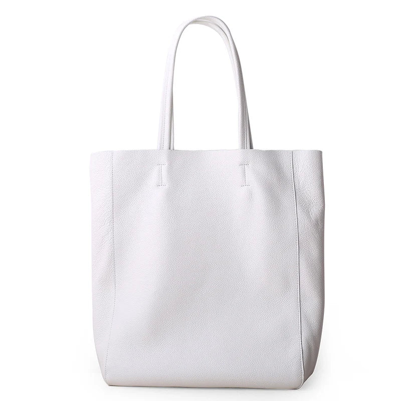 Bag Women 2022 New Summer Genuine Leather Tote Female Casual Fashion Simple Underarm Shoulder Bag Large Capacity Shopper Handbag