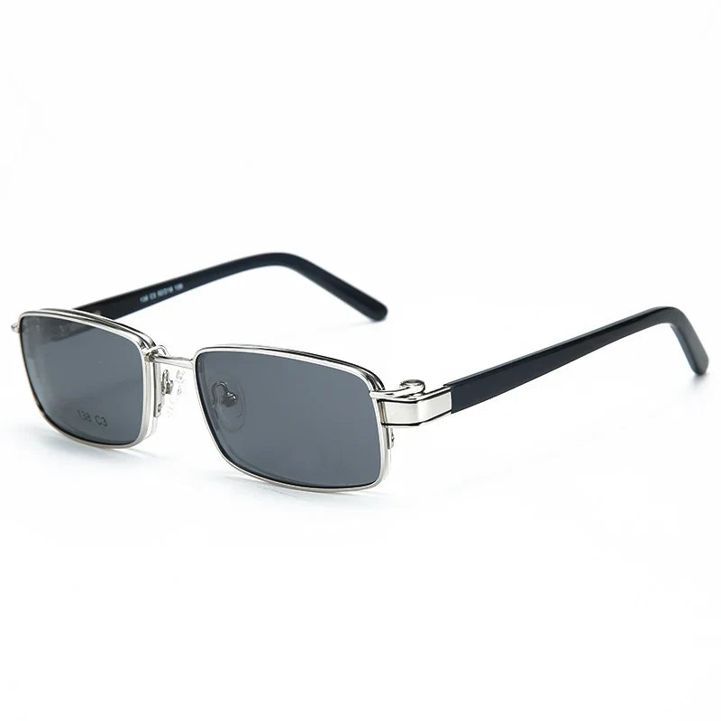 Steampunk Clip On Metal Rectangle Sun Glasses Women Retro Flip 2 In 1 Magnet Men Designer Polarized Shades Sunglasses