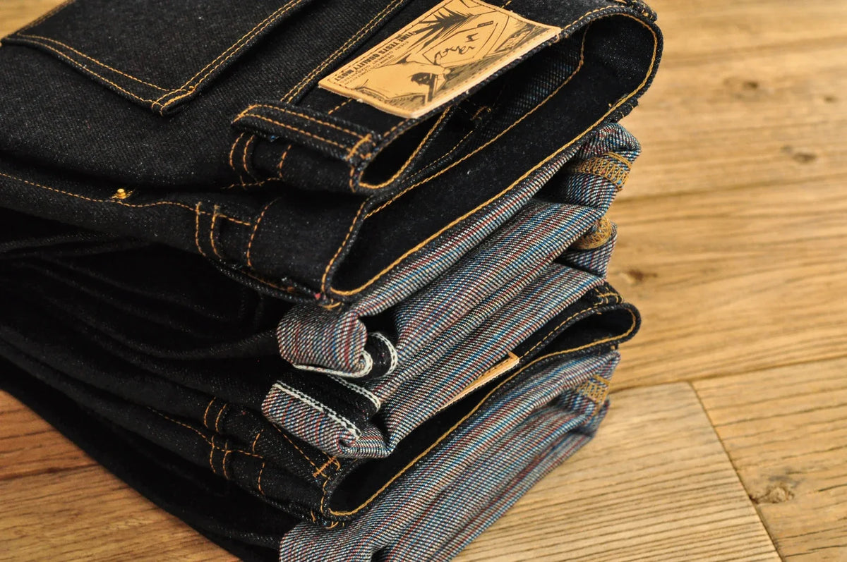 Mens Jeans 21 Oz Rainbow Selvedge Denim Vintage Raw Jeans for Men Sanforized Unwashed Heavyv Denim Jeans