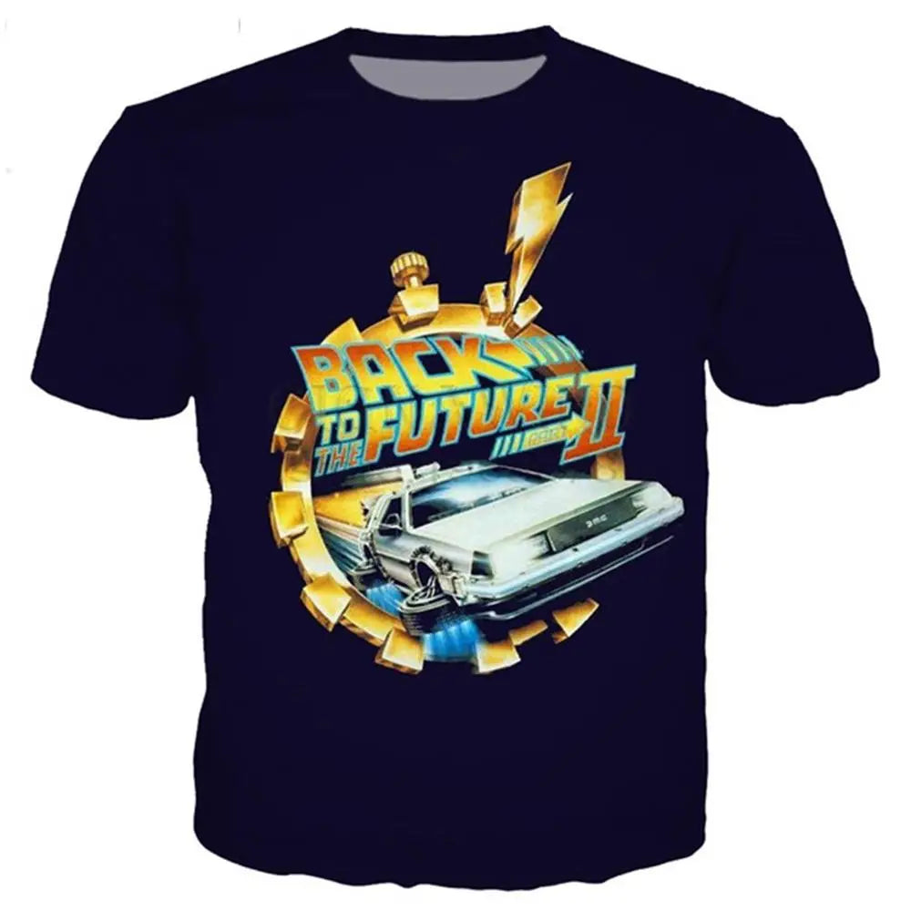 New Arrive Popular Classical Back to the Future T Shirt Men Women 3D Printed Novelty Summer Tops