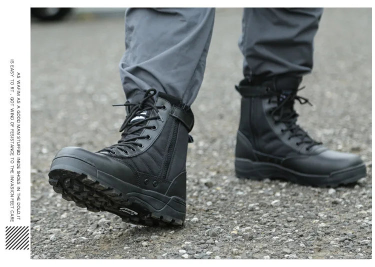 Tactical Boots Men Special Force Desert Combat Boots Outdoor Hiking Boots Ankle Shoes Men Work Safty Shoes