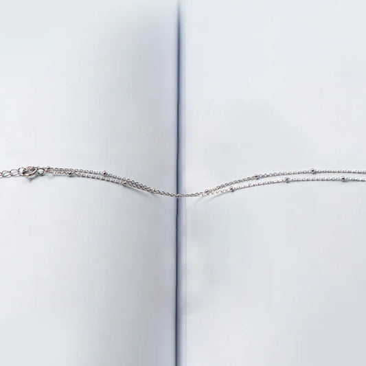 Simple 3 Color Choker Necklace for Women Gift Authentic 925 Sterling Silver Light Beads Naked Chain Fashion Fine Jewelry
