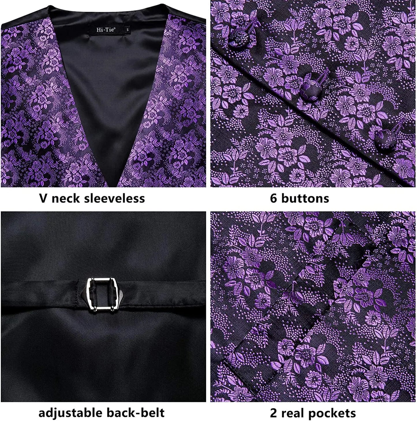 Navy Blue Mens Vest Formal Paisley Waistcoat Jacket Tie Handkerchief Cufflinks Set For Male Dress Suit Wedding Party