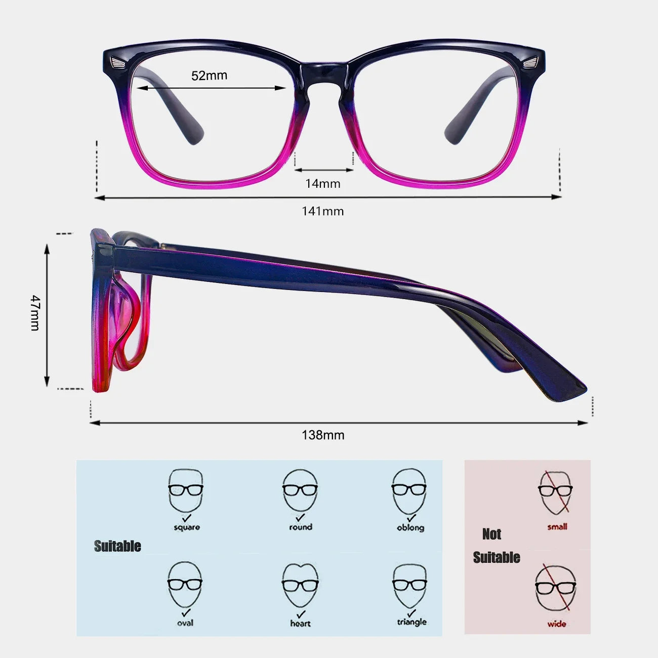 Blue Light Blocking Glasses,Computer Reading/Gaming/TV/Phones Glasses for Women Men 6001