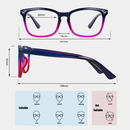 Blue Light Blocking Glasses,Computer Reading/Gaming/TV/Phones Glasses for Women Men 6001
