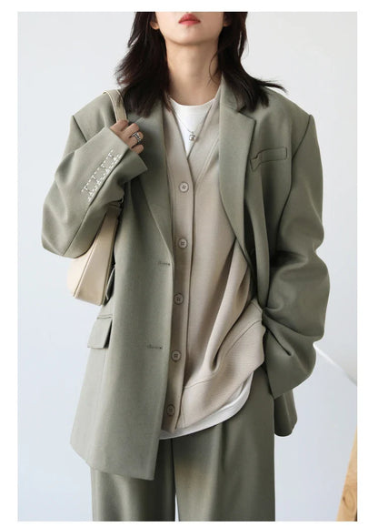 Korean Autumn Winter Women's Sports Coat Casual Loose V-neck Sweatshirt for Women Thick Warm Tops Office Lady Female