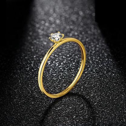 Classic Round Cut 3.5mm Moissanite Ring for Women Handmade 925 Sterling Silver Rings Engagement Bride Gift Fine Jewelry