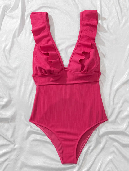 2023 One Piece Swimsuit Women Ruffle Swimwear Push Up Monokini Bodysuit Swimsuit Female Bathing Suit Summer Beach Wear