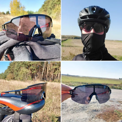 Photochromic Cycling Glasses Bike Bicycle Glasses Sports Men's Sunglasses MTB Road Cycling Eyewear Protection Goggles