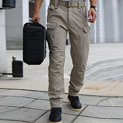 2024 New Mens Casual Tactical Pants Multiple Pocket Elasticity Outdoor Quick Dry Tacitcal Trousers Men Slim Fat Cargo Pant 5XL