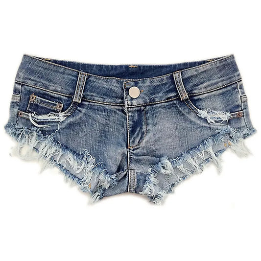 2026 Sexy Women's Jeans Denim Booty Shorts Clubwear Super Short Feminino Skinny Hole Low Waist Short