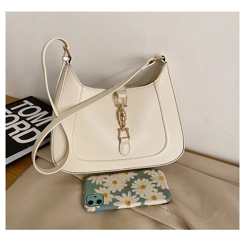 Top Quality Luxury Brand Purses and Handbags Designer Leather Shoulder Crossbody Bags for Women Dual Straps Underarm Sac A Main