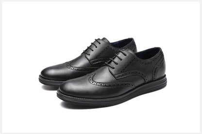Genuine Leather Dress Shoes Comfy Men Casual Shoes Smart Business Work Office Lace-up Men Shoes