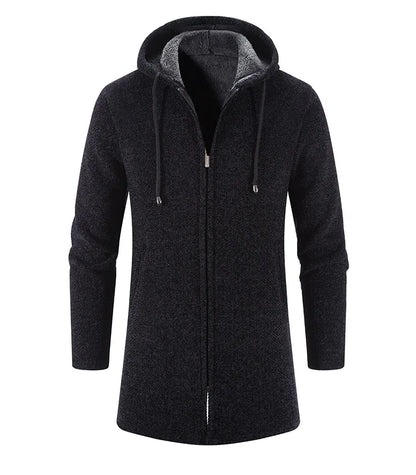 Autumn And Winter Cashmere Men's Cardigan Chenille Outer Sweater Coat Windbreaker Solid Color Fashion Clothing