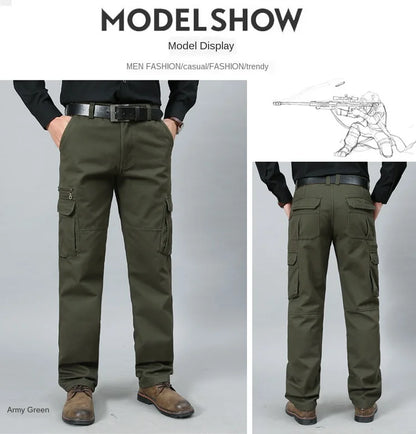 Big Size 29- 44 46 48 Cargo Pants Men Straight Loose Work Tactical Mens Pants Mens Pants Militar Safari Men Trousers swat pants