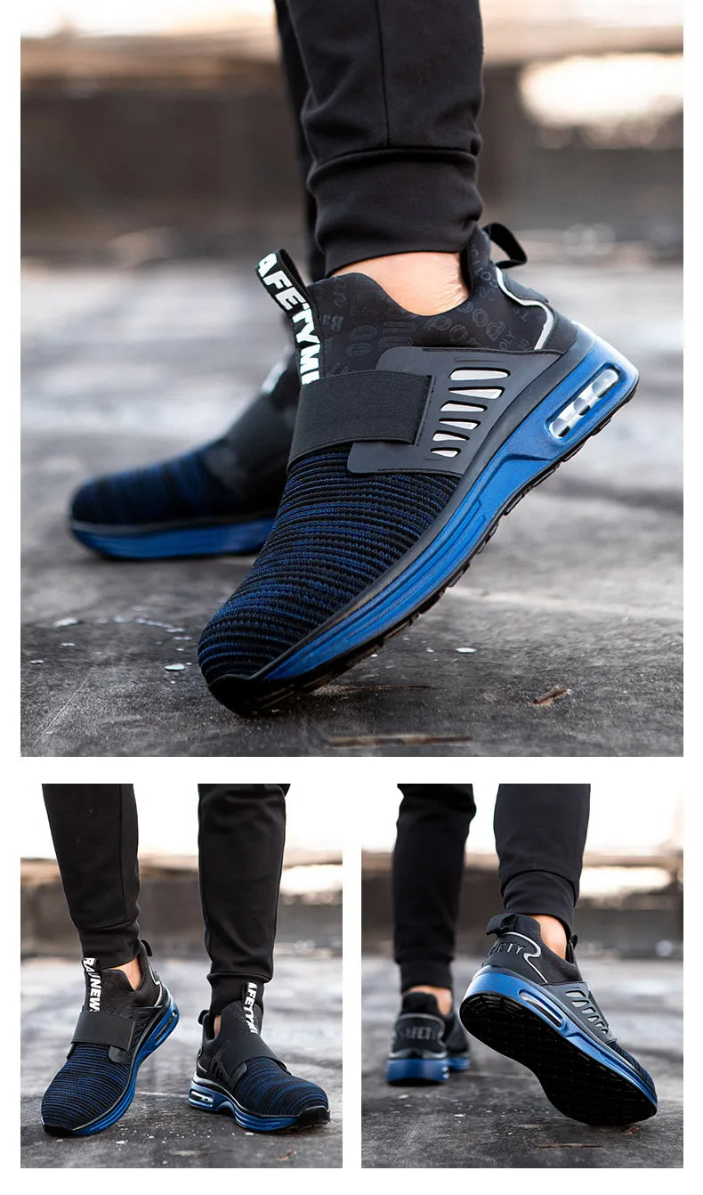 Industrial Safety Shoes With Steel Toe Cap Indestructible Cushion Work Shoes For Men Protective Security Boots Women Footwear