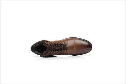 Men's Boots Winter Fashion botines Zip Lace-up Ankle Boots Vintage Business Dress Shoes Leather Casual Shoes For Men