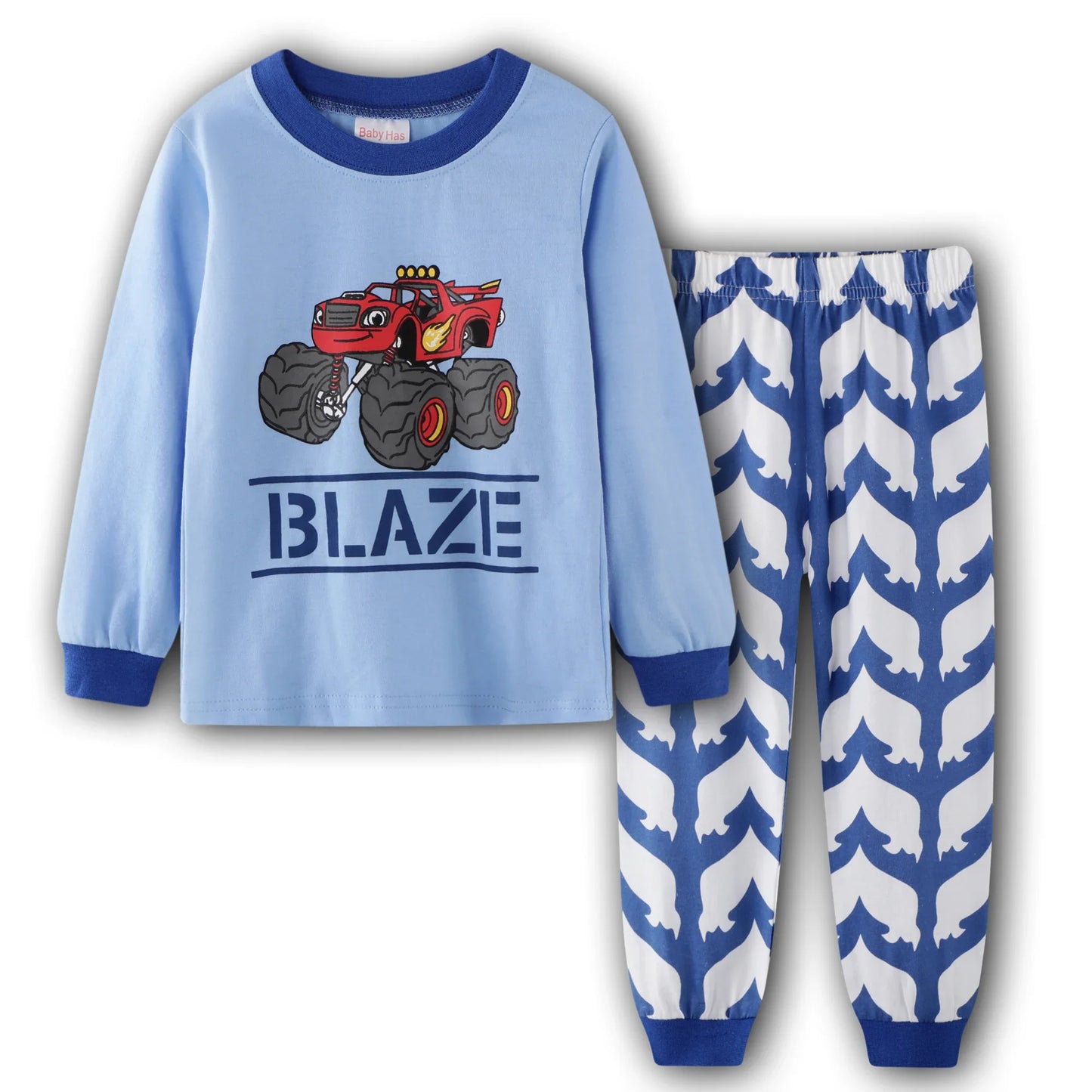 Digger Vehicle Baby Boys Clothes Suits 100% Cotton Children Pajamas Kids Sleepwear Sets Nightgown PJ'S Long Tees Shirts Pant Set