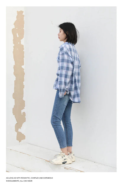 Women Jeans Retro High Waist Stretch Pencil Denim Pants Elastic for Woman Female Trousers Autumn Winter Ladies