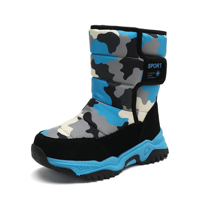 Men Boots Winter Waterproof Snow Shoes with Fur Plush Warm Men Snow Boots Spring Footwear Comfortable Adult Casual Shoes