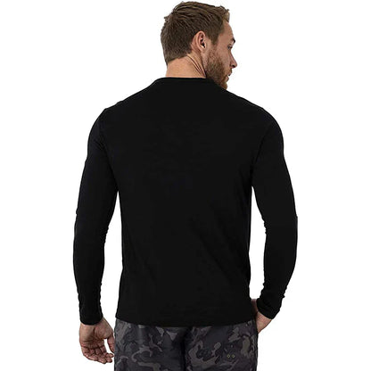 Men's 100% Merino Wool Base Layer Shirt 240G Thermal Top Warm Wicking Breathable Anti-Odor Underwear Warm Clothing Base Layer