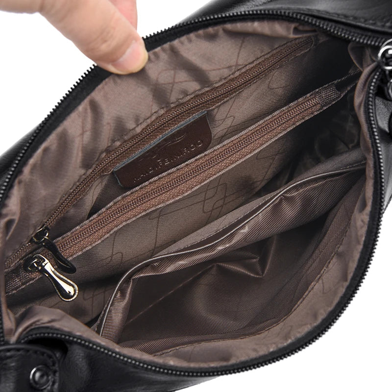 Super Quality Leather Luxury Designer Shoulder Bags Purses Women Classic Tote Bag Female Messenger Waterproof Crossbody Sac