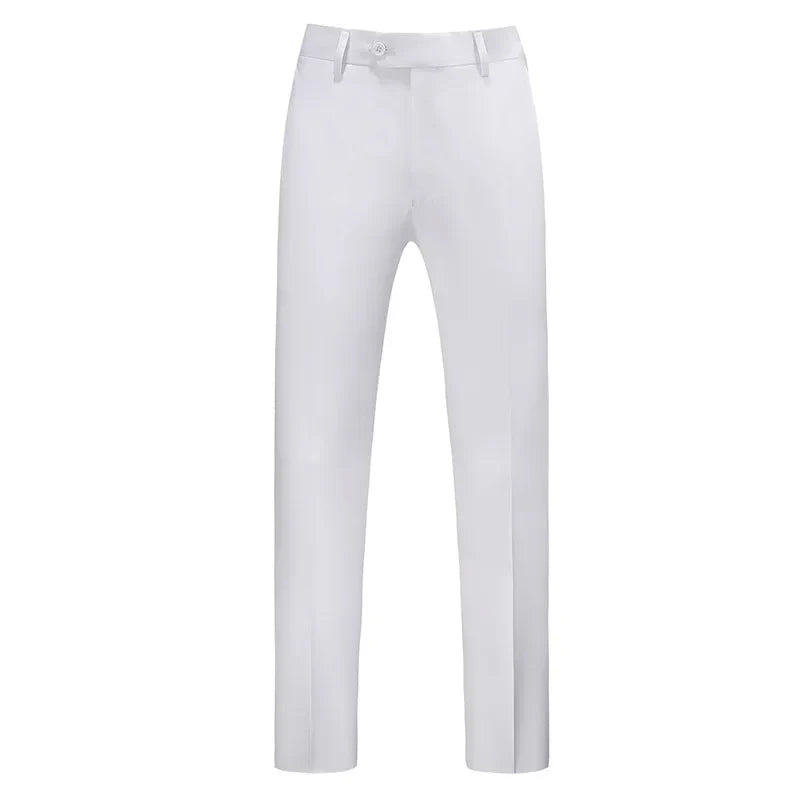 2026 New Men's Middle Waist Pants, 25 Color Choice, Elegant Office Men Trouser, Modest Green Pink Yellow Asian Size M-6XL