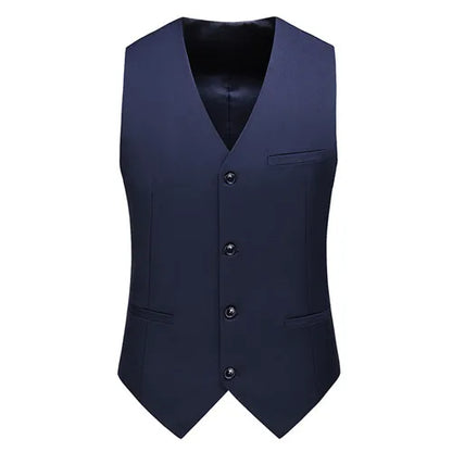 Royal Blue Vest Waistcoat Men's Brand New Slim-Fit V Neck Dress Vests Mens Formal Business Wedding Tuxedo Chaleco Hombre 6xl