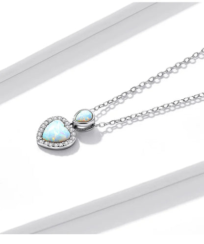 Genuine 100% 925 Sterling Silver Shining CZ Choker Necklace Heart-Shaped Pendant Chain Necklace for Women Fine Jewelry