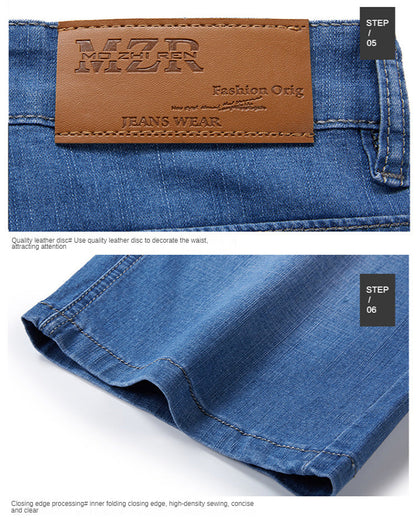 Men Extra Large Size Shorts Knee-length Summer Breeches Denim 2024 Male Bermuda Classic Stretch Plus Size Big 8XL Men Short Jean