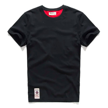 New Men Cotton Solid T-Shirt Mens Short Sleeve T-shirt Multi Pure Color Fancy Yarns T Shirt Color Wine White Blue