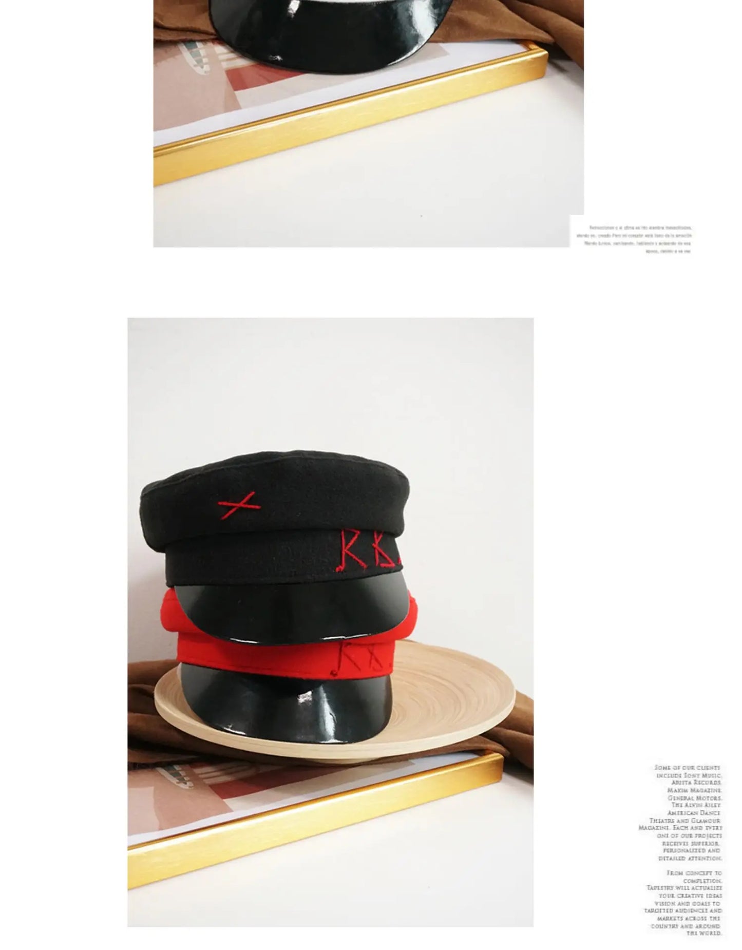 Winter caps women newsboy caps Thick warm  letter embroidery wool cap  S M L plaid patchwork militray caps