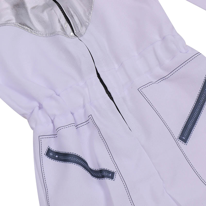 Deluxe Boys Girls White Space Astronaut Costume Suitable For Book Week Halloween Carnival Out Space Themed Party Kids Costumes
