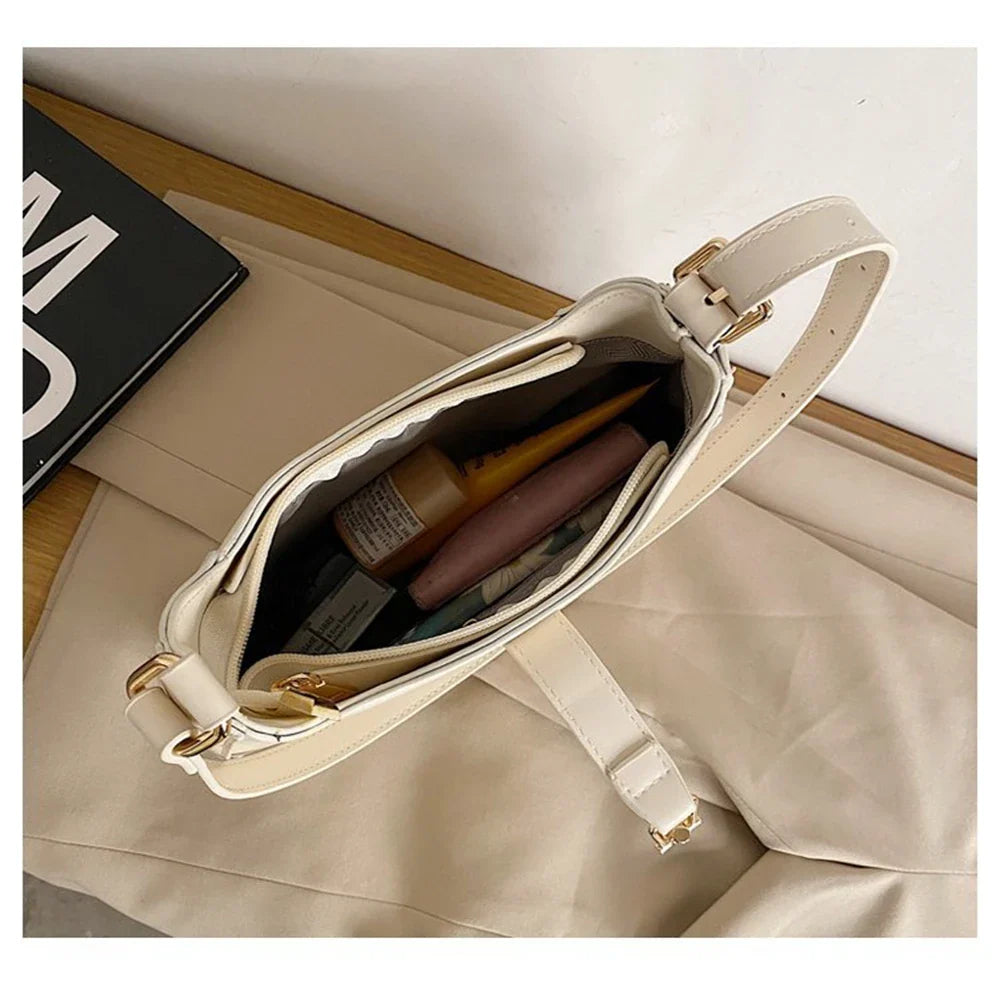 Top Quality Luxury Brand Purses and Handbags Designer Leather Shoulder Crossbody Bags for Women Dual Straps Underarm Sac A Main