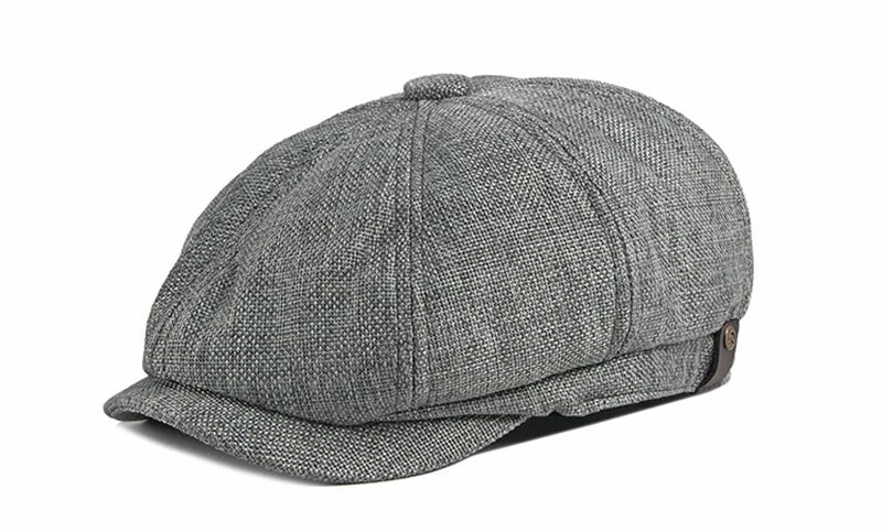 NEW Newsboy Cap Men Spring Summer Octagonal Hat For Male British Herringbone Flat Caps Retro Eight Blade Hats Breathable