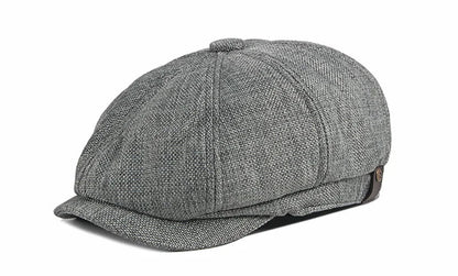 NEW Newsboy Cap Men Spring Summer Octagonal Hat For Male British Herringbone Flat Caps Retro Eight Blade Hats Breathable