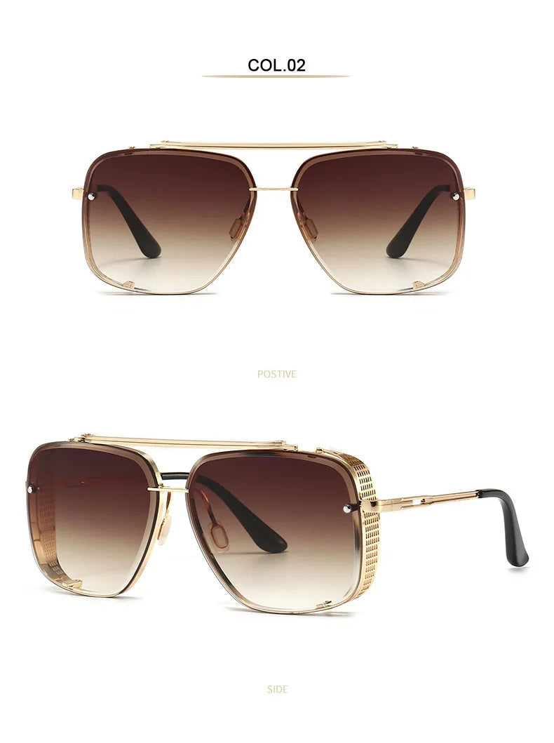New Punk Sunglasses For Men Fashion Square Vintage Steampunk Glasses Luxury Oculos De Sol Masculino Luxe Lunette De Soleil Homme