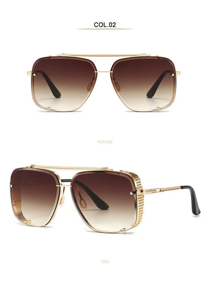 New Punk Sunglasses For Men Fashion Square Vintage Steampunk Glasses Luxury Oculos De Sol Masculino Luxe Lunette De Soleil Homme