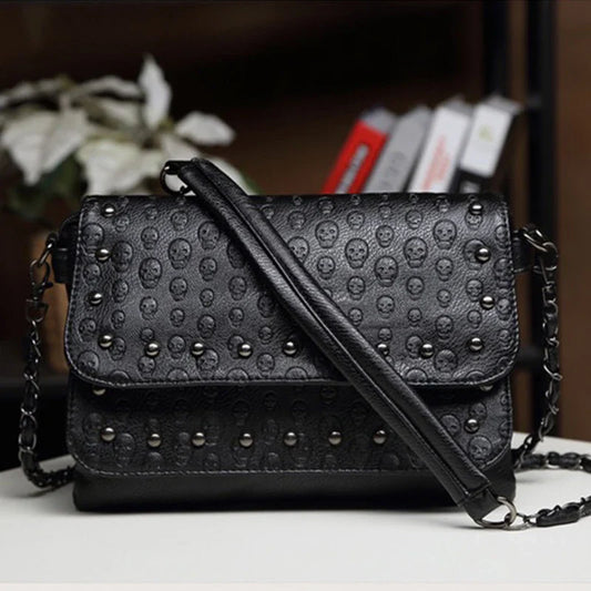 England Style Skull Women Crossbody Bag Leather Small Skull Shoulder Bag Chain Luxury Clutch Women Bags Designer Drop