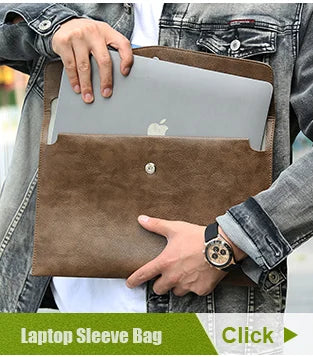 حافظة لابتوب حقيبة كمبيوتر محمول لجهاز ( ماك بوك آيباد ) اير ام 1 ام 2 13 3 14 2 15 6 16 برو 12 9 11 انش مجموعة غطاء جلد نباتي