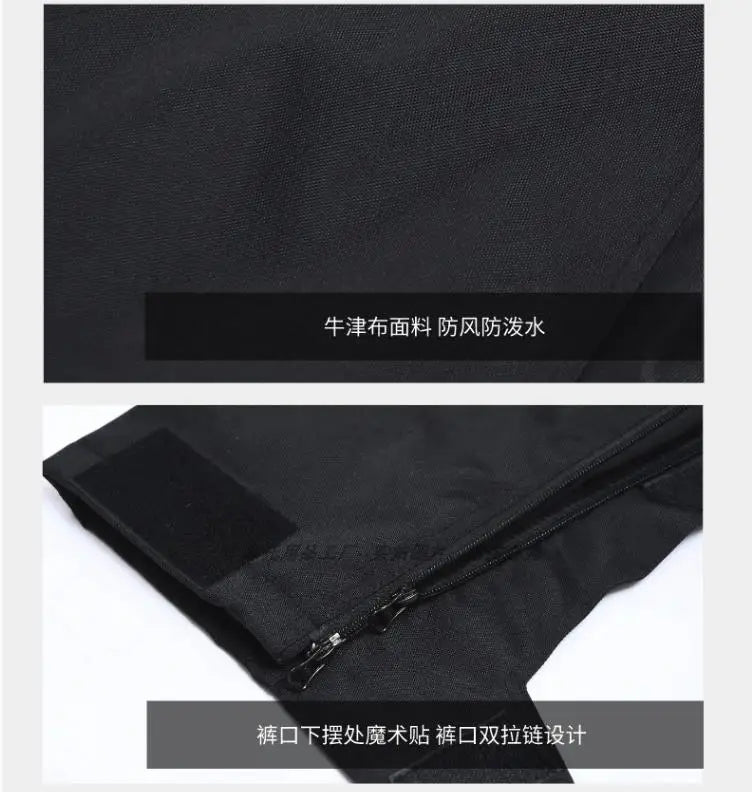 Wind-proof and warm-keeping equipment for motorcycle riding pants; fall-proof and quick-release pants in winter